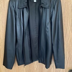 Worthington Black Leather Jacket. Size XL.